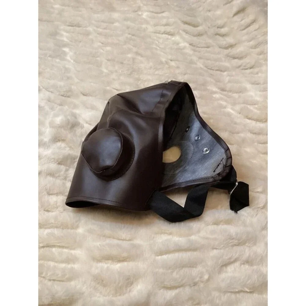 Pilot Helmet Brown Aviator Hat Airman WW2 1940s Accessory Halloween